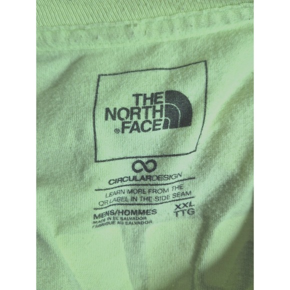 North Face Mens Brand Proud T-Shirt XXL 2XL Greenish-Yellow Cotton NF0A86WX - Picture 4 of 7